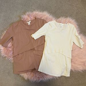 H&M Maternity/Nursing 2 Pack Shirts